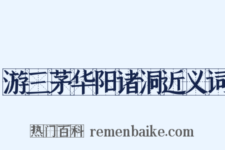 游三茅华阳诸洞近义词是什么意思的图片
